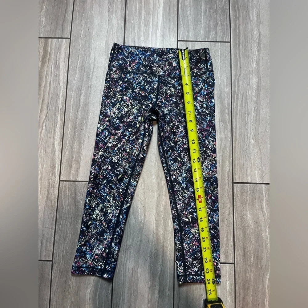 Athleta Girls Black & Multicolor Chit Chat Tight Leggings Size large 12